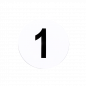 Preview: Magnetic sign  w.starter number round form (diverse numbers)